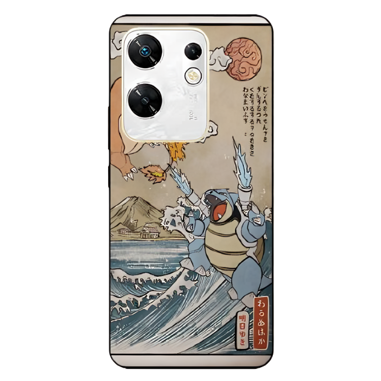Infinix Zero 30 Case – Premium Artistic Phone Cover (Metal Glass Finish) – ‘The Great Wave of Kanto’ by Libaadah