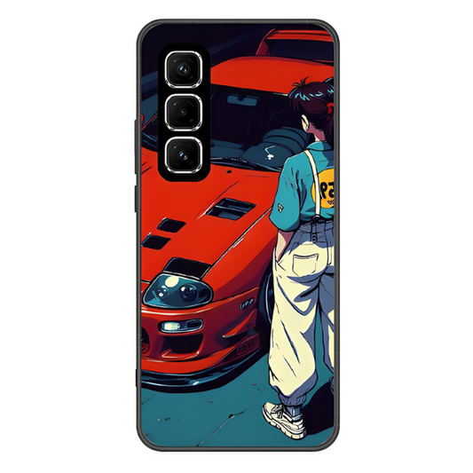 Infinix Hot 50 Case – Premium Artistic Phone Cover (Metal Glass Finish) – ‘Tomorrow Wears Yesterday’s Face’ by Libaadah