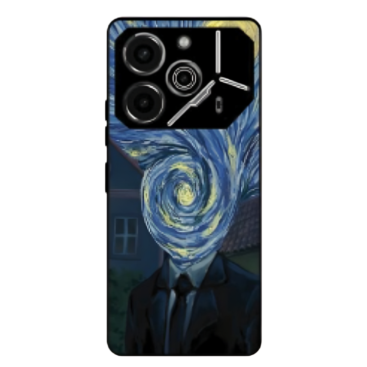 Tecno Pova 6 Case – Premium Artistic Phone Cover (Metal Glass Finish) – ‘Thoughts Full of Starry Sky’ by Libadah