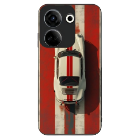 Tecno Camon 20 Case – Premium Artistic Phone Cover (Metal Glass Finish) – ‘Red Stripes of Freedom’ by Libadah