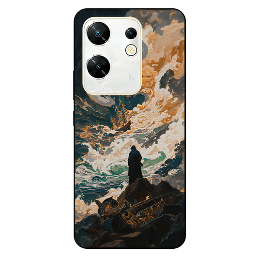 Infinix Zero 30 Case – Premium Artistic Phone Cover (Metal Glass Finish) – ‘Above the Drowning Sea’ by Libaadah