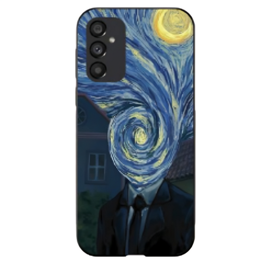 Samsung Galaxy A24 Case – Premium Artistic Phone Cover (Metal Glass Finish) – ‘Thoughts Full of Starry Sky’ by Libaadah