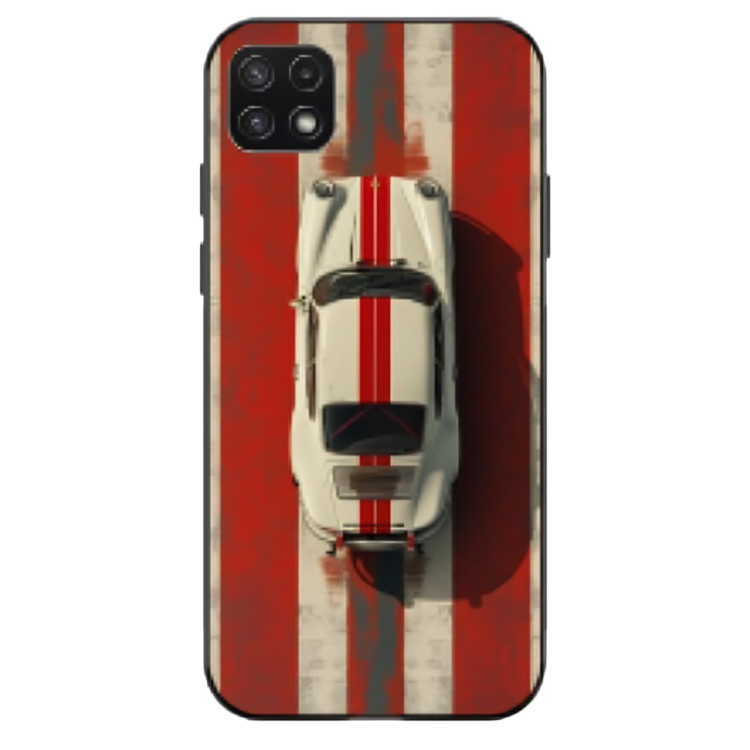 Samsung Galaxy A22 4G Case – Premium Artistic Phone Cover (Metal Glass Finish) – ‘Red Stripes of Freedom’ by Libaadah