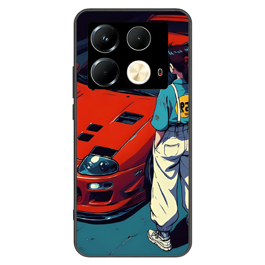 Infinix Note 40 Case – Premium Artistic Phone Cover (Metal Glass Finish) – ‘Tomorrow Wears Yesterday’s Face’ by Libaadah