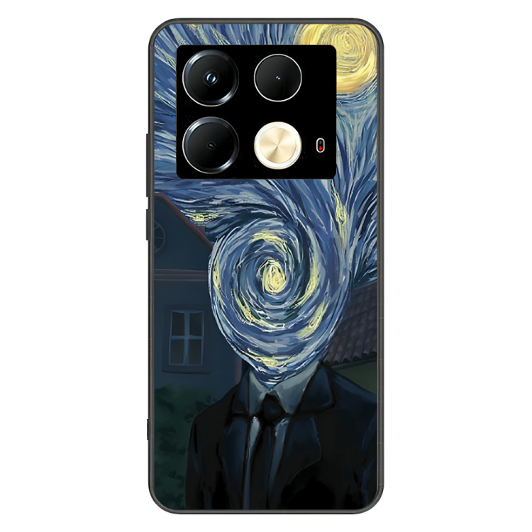 Infinix Note 40 Case – Premium Artistic Phone Cover (Metal Glass Finish) – ‘Thoughts Full of Starry Sky’ by Libaadah