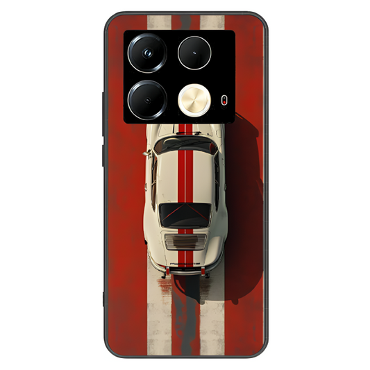 Infinix Note 40 Case – Premium Artistic Phone Cover (Metal Glass Finish) – ‘Red Stripes of Freedom’ by Libaadah