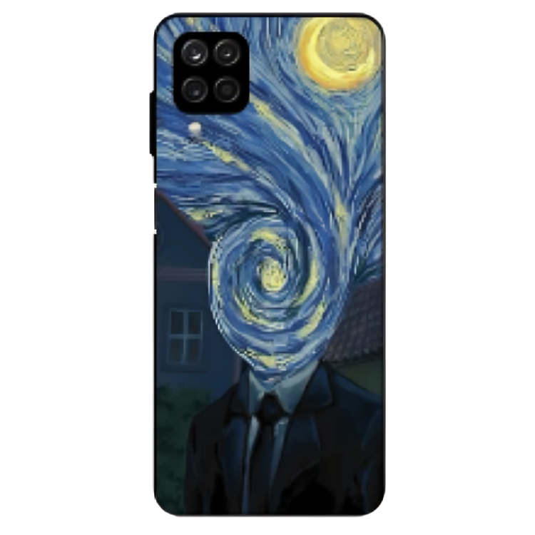 Samsung Galaxy A22 5G Case – Premium Artistic Phone Cover (Metal Glass Finish) – ‘Thoughts Full of Starry Sky’ by Libaadah