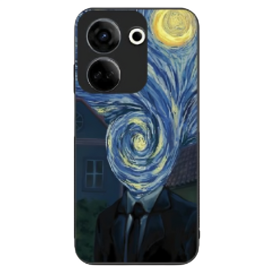 Tecno Camon 20 Pro Case – Premium Artistic Phone Cover (Metal Glass Finish) – ‘Thoughts Full of Starry Sky’ by Libadah