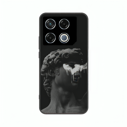 Infinix GT 20 case featuring 'Even Statues Bleed' Artwork by Libaadah – premium artistic design with metal-glass finish