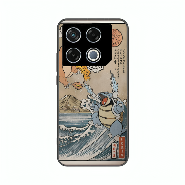 Infinix GT 20 case featuring 'The Great Wave of Kanto' Artwork by Libaadah – premium artistic design with metal-glass finish