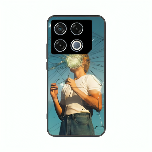 Infinix GT 20 case featuring 'What' Artwork by Libaadah – premium artistic design with metal-glass finish