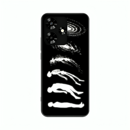 Infinix Hot 30 case featuring 'Stars Made of Endings' Artwork by Libaadah – premium artistic design with metal-glass finish