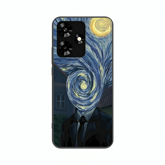 Infinix Hot 30 case featuring 'Thoughts Full of Starry Sky' Artwork by Libaadah – premium artistic design with metal-glass finish