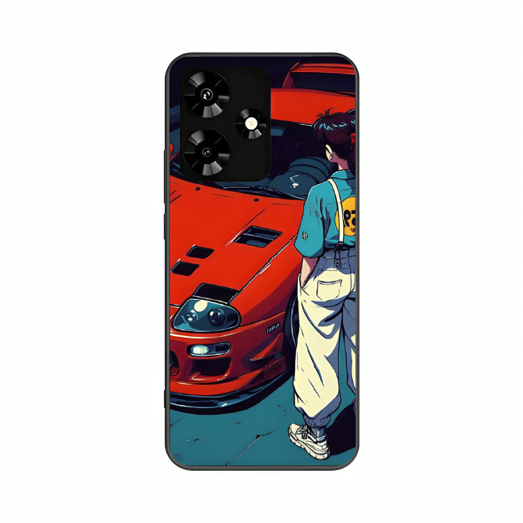 Infinix Hot 30 case featuring 'Tomorrow Wears Yesterday' Artwork by Libaadah – premium artistic design with metal-glass finish