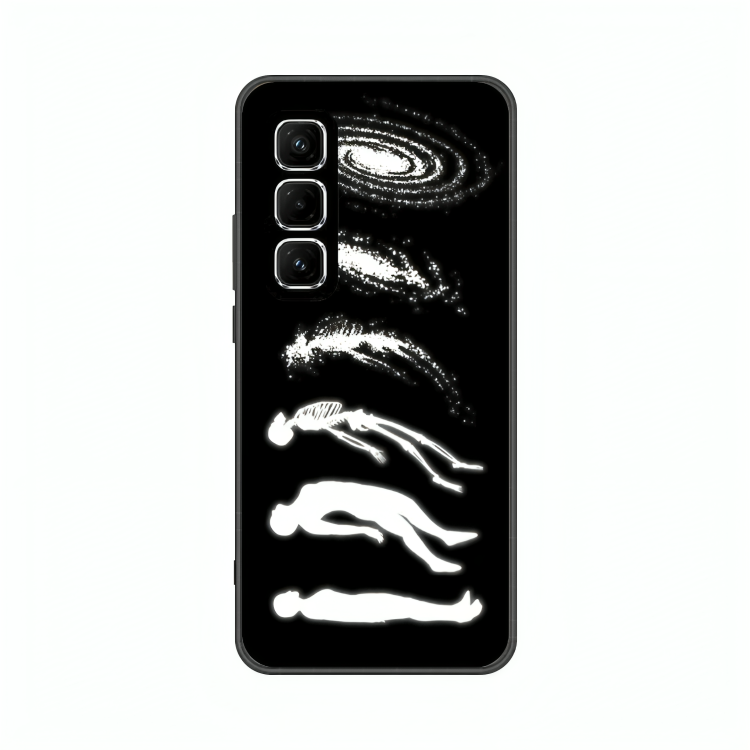 Infinix Hot 50 case featuring 'Stars Made of Endings' Artwork by Libaadah – premium artistic design with metal-glass finish