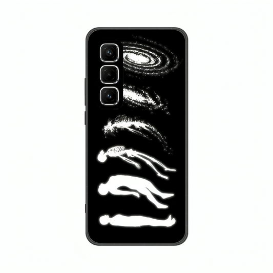 Infinix Hot 50 case featuring 'Stars Made of Endings' Artwork by Libaadah – premium artistic design with metal-glass finish