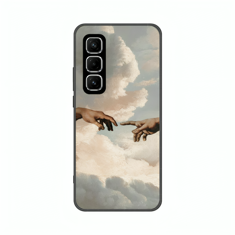 Infinix Hot 50 case featuring 'The Beauty of Almost' Artwork by Libaadah – premium artistic design with metal-glass finish