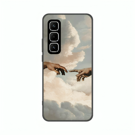 Infinix Hot 50 case featuring 'The Beauty of Almost' Artwork by Libaadah – premium artistic design with metal-glass finish