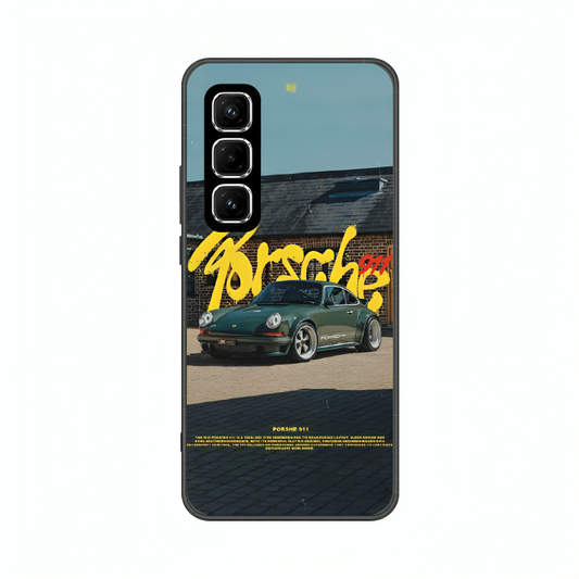 Infinix Hot 50 case featuring 'The Future of Yesterday' Artwork by Libaadah – premium artistic design with metal-glass finish