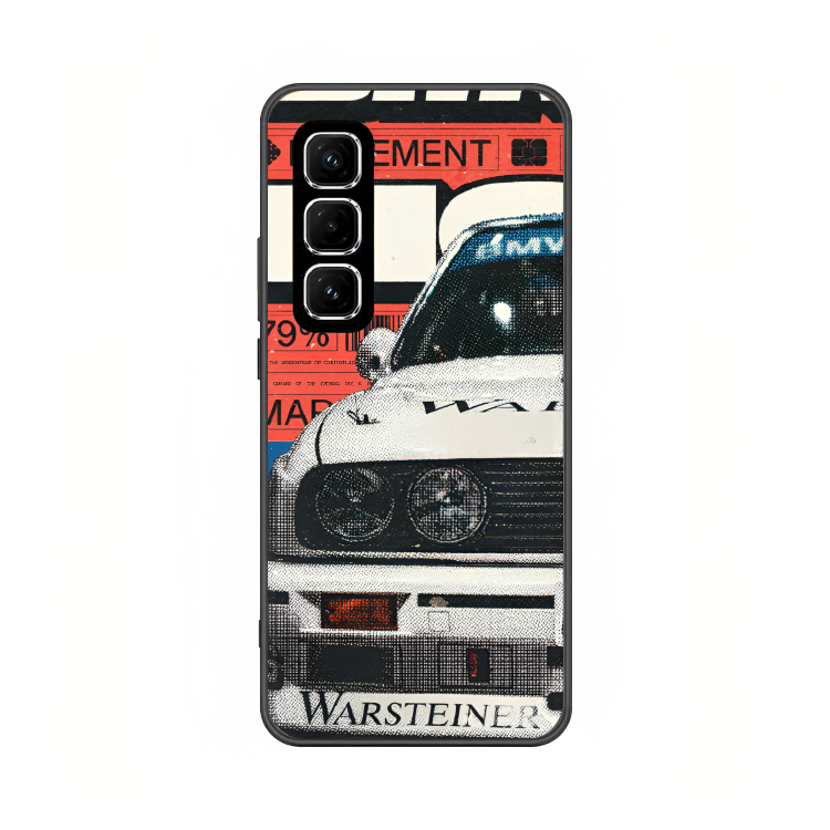 Infinix Hot 50 case featuring 'Time Machine Without Time' Artwork by Libaadah – premium artistic design with metal-glass finish