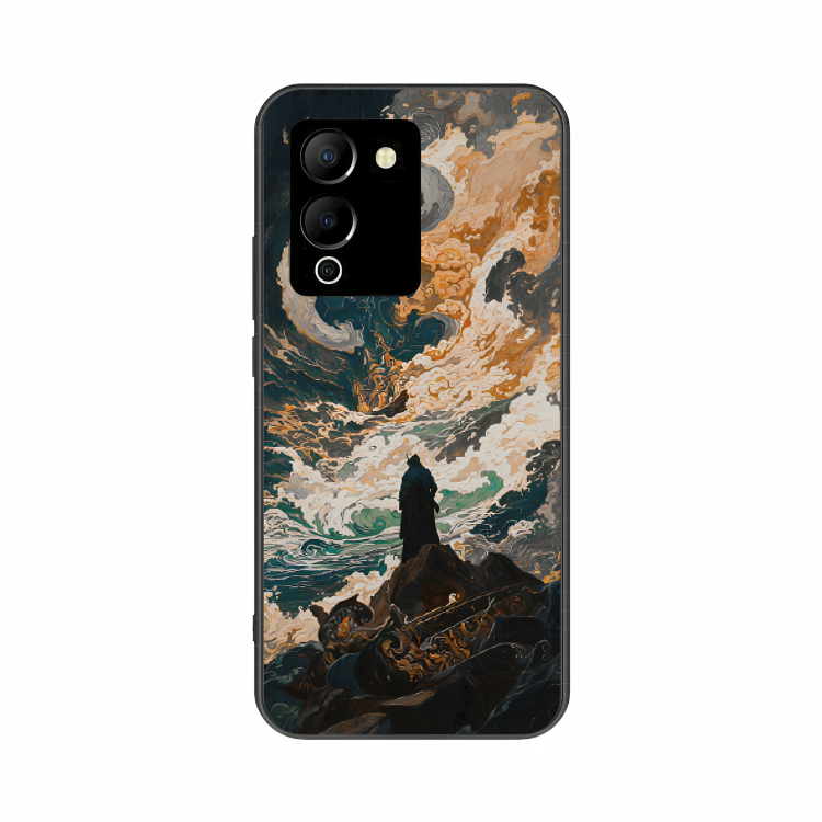 Infinix Note 12 case featuring 'Above the Drowning Sea' Artwork by Libaadah – premium artistic design with metal-glass finish
