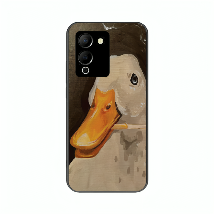 Infinix Note 12 case featuring 'An Existential Duck' Artwork by Libaadah – premium artistic design with metal-glass finish