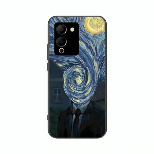 Infinix Note 12 case featuring 'Thoughts Full of Starry Sky' Artwork by Libaadah – premium artistic design with metal-glass finish