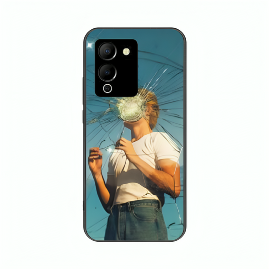Infinix Note 12 case featuring 'What' Artwork by Libaadah – premium artistic design with metal-glass finish