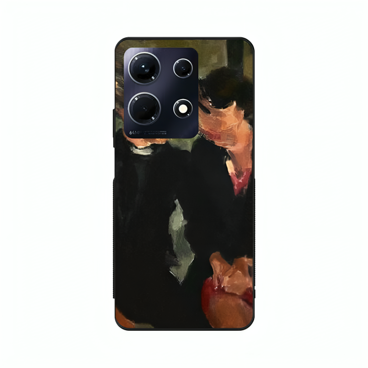 Infinix Note 30 case featuring 'The Melancholy of Happy Hours' Artwork by Libaadah – premium artistic design with metal-glass finish