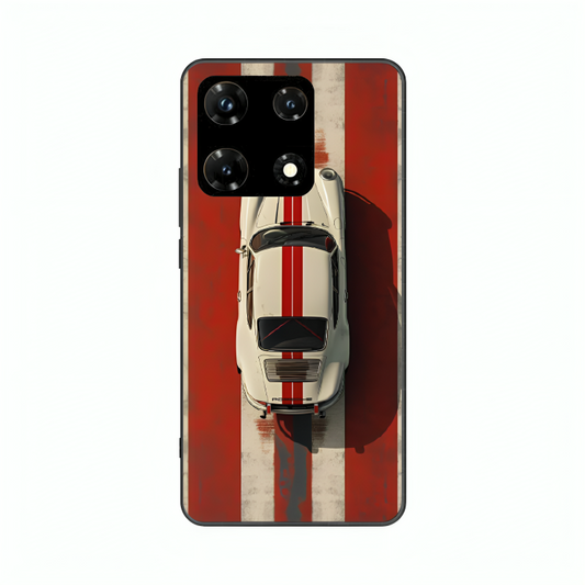 Infinix Note 30 Pro case featuring 'Red Stripes of Freedom' Artwork by Libaadah – premium artistic design with metal-glass finish