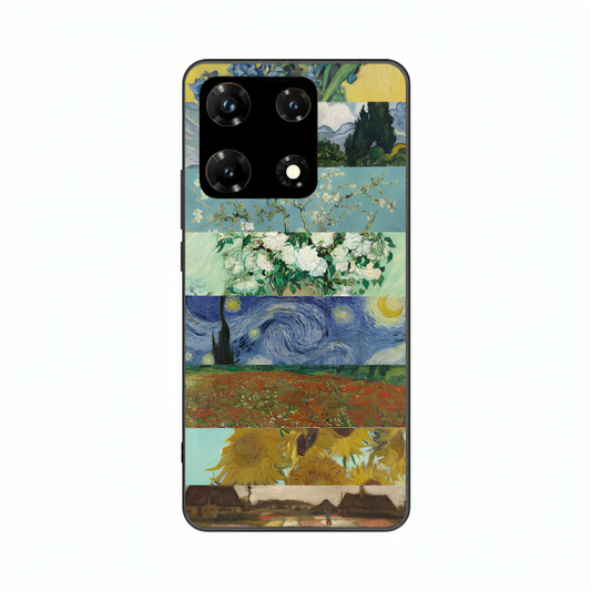 Infinix Note 30 Pro case featuring 'The Canvas of Time' Artwork by Libaadah – premium artistic design with metal-glass finish