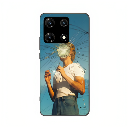 Infinix Note 30 Pro case featuring 'What' Artwork by Libaadah – premium artistic design with metal-glass finish