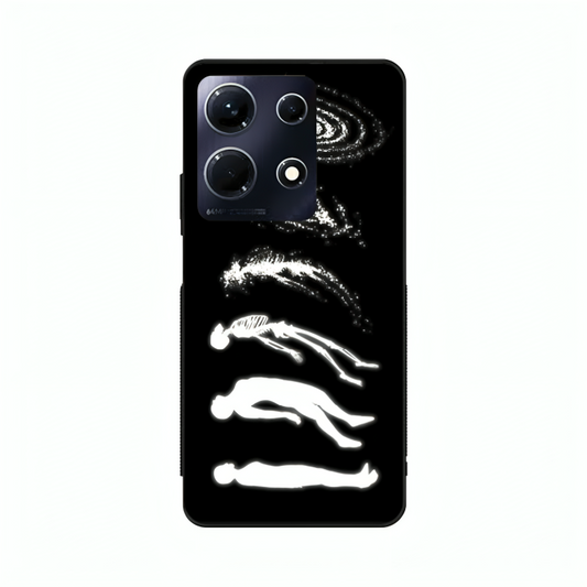 Infinix Note 30 case featuring 'Stars Made of Endings' Artwork by Libaadah – premium artistic design with metal-glass finish