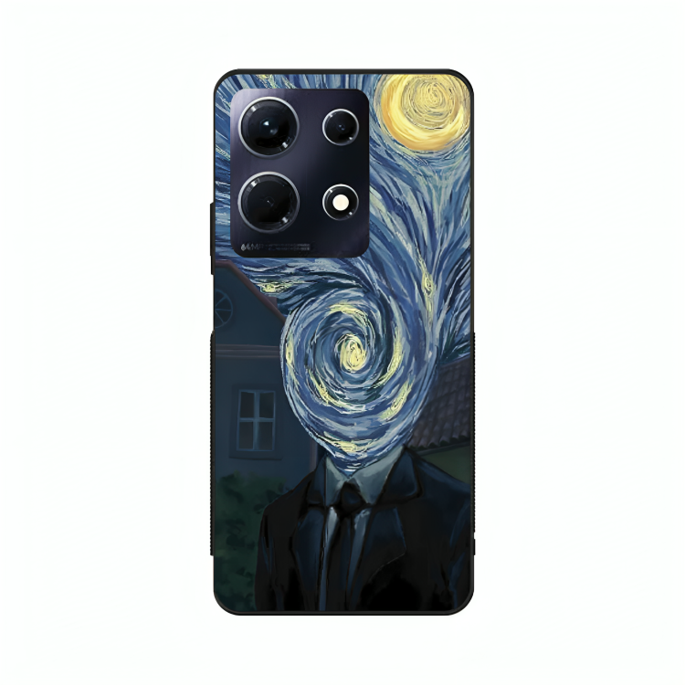 Infinix Note 30 case featuring 'Thoughts Full of Starry Sky' Artwork by Libaadah – premium artistic design with metal-glass finish
