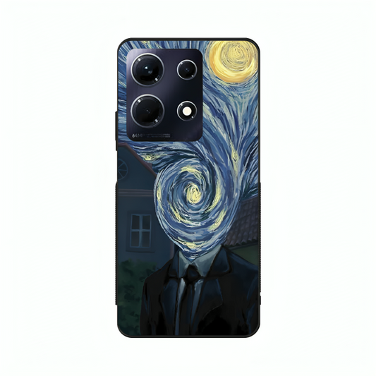Infinix Note 30 case featuring 'Thoughts Full of Starry Sky' Artwork by Libaadah – premium artistic design with metal-glass finish