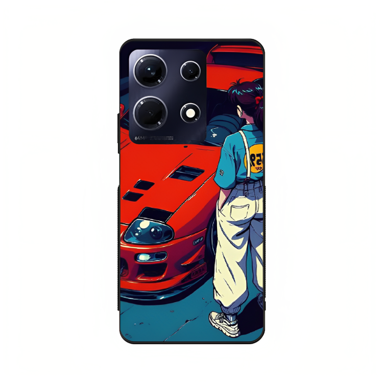 Infinix Note 30 case featuring 'Tomorrow Wears Yesterday' Artwork by Libaadah – premium artistic design with metal-glass finish