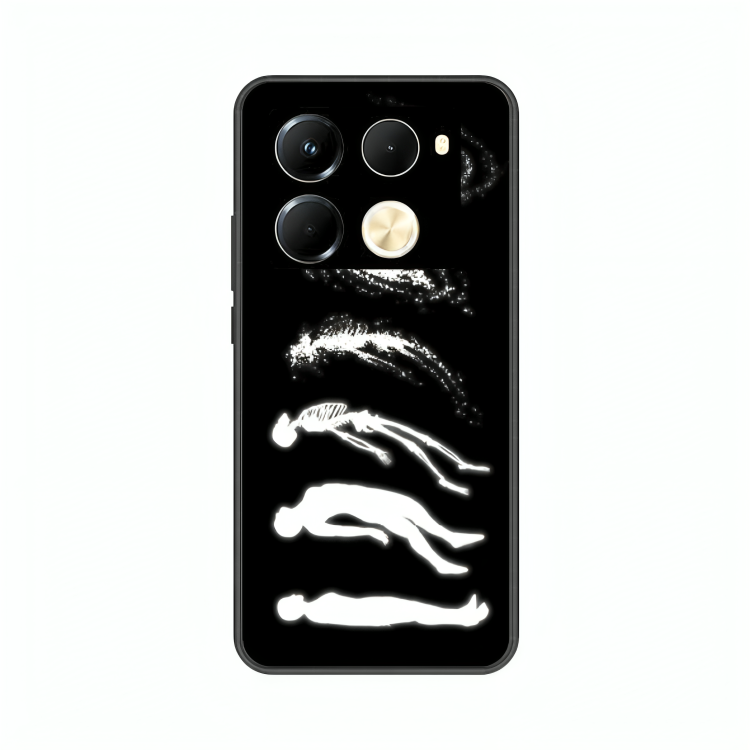 Infinix Note 40 Pro case featuring 'Stars Made of Endings' Artwork by Libaadah – premium artistic design with metal-glass finish