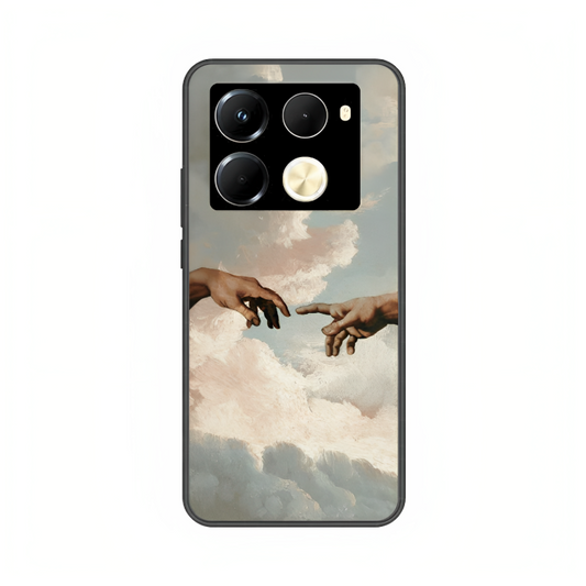 Infinix Note 40 Pro case featuring 'The Beauty of Almost' Artwork by Libaadah – premium artistic design with metal-glass finish