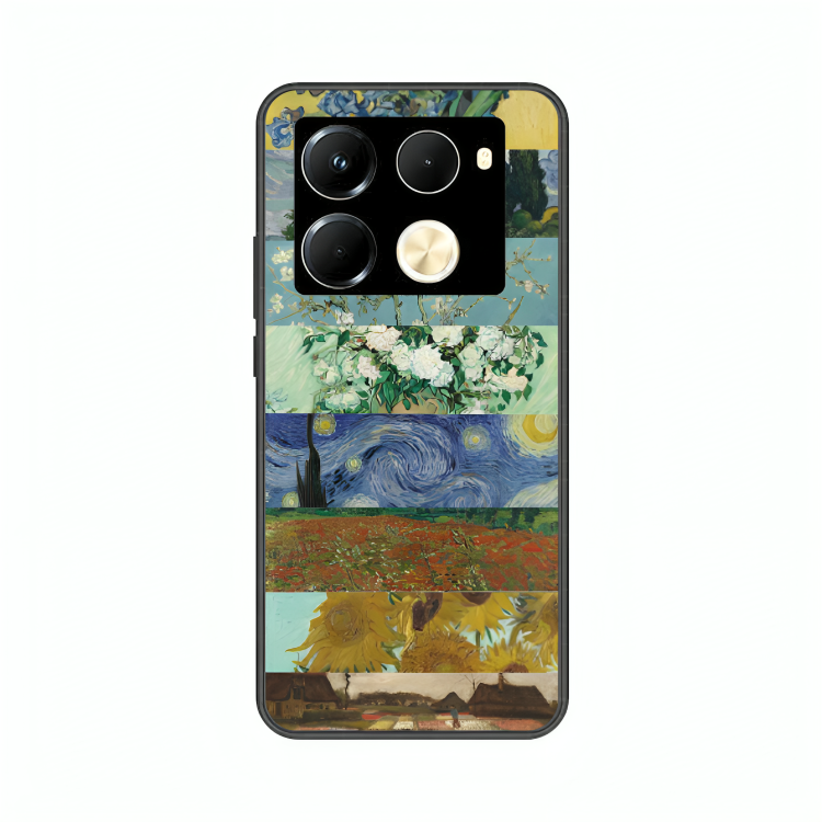 Infinix Note 40 Pro case featuring 'The Canvas of Time' Artwork by Libaadah – premium artistic design with metal-glass finish