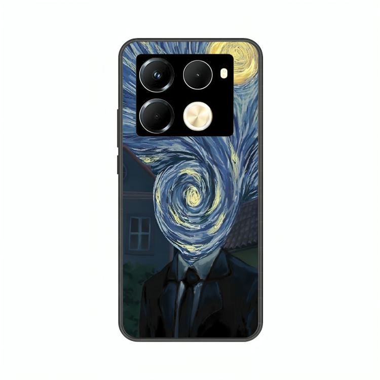 Infinix Note 40 Pro case featuring 'Thoughts Full of Starry Sky' Artwork by Libaadah – premium artistic design with metal-glass finish