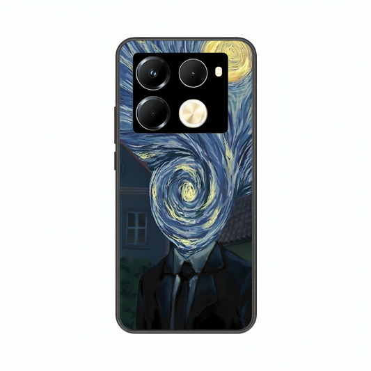 Infinix Note 40 Pro case featuring 'Thoughts Full of Starry Sky' Artwork by Libaadah – premium artistic design with metal-glass finish