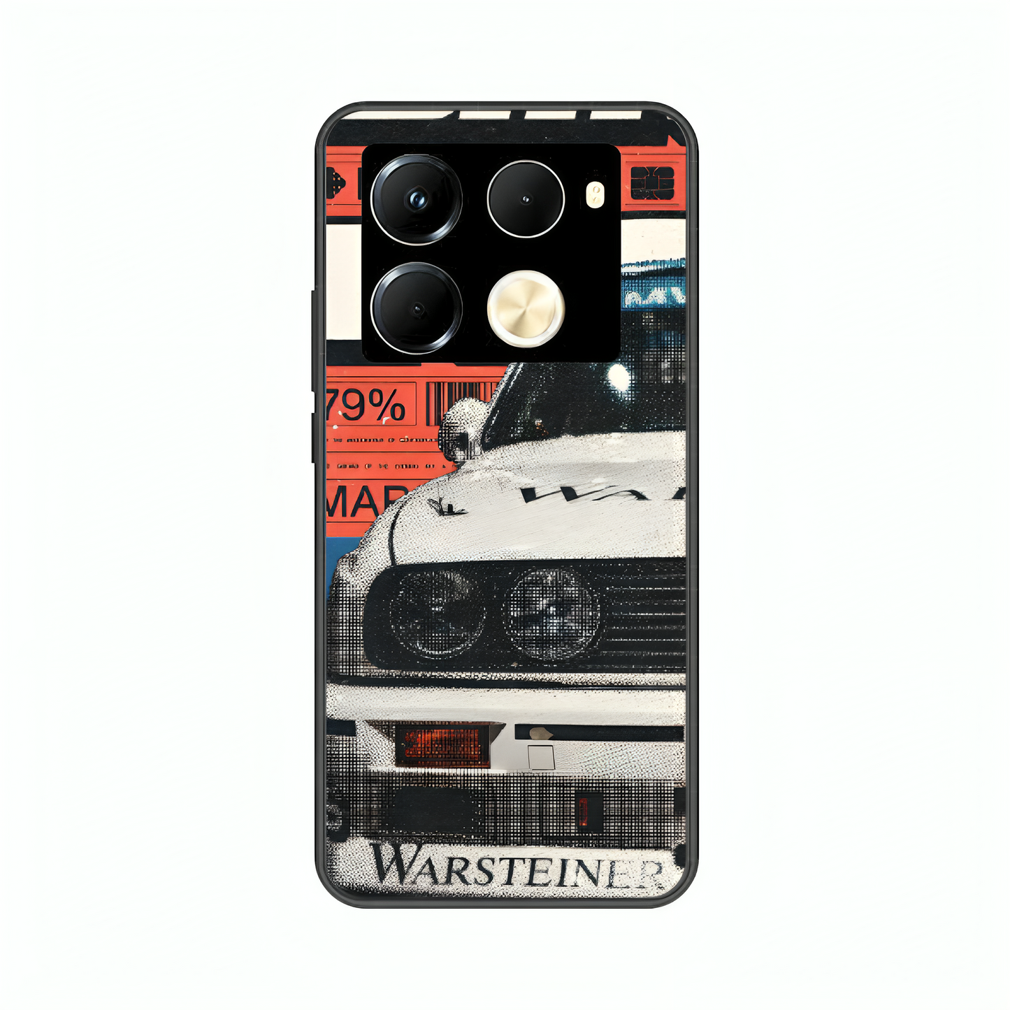 Infinix Note 40 Pro case featuring 'Time Machine Without Time' Artwork by Libaadah – premium artistic design with metal-glass finish