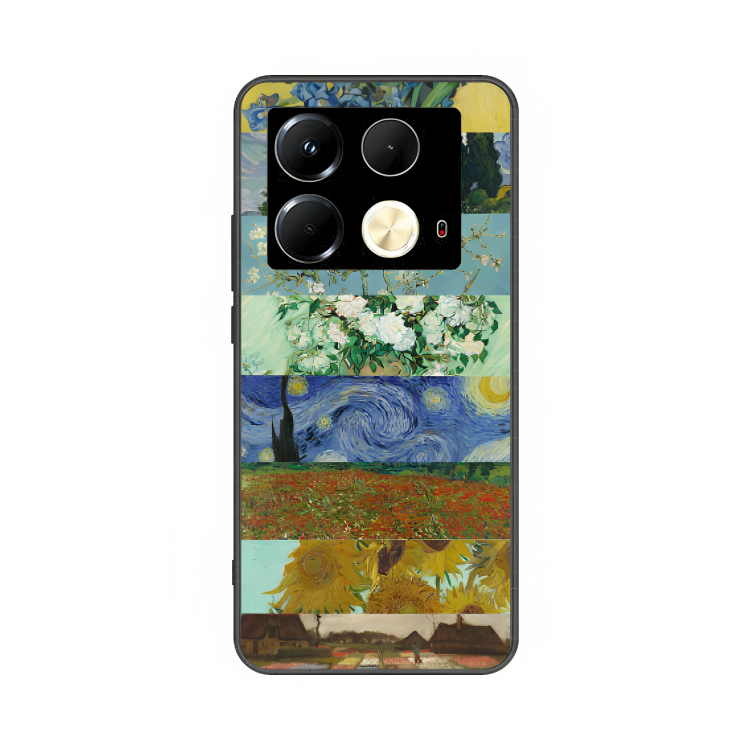 Infinix Note 40 case featuring 'The Canvas of Time' Artwork by Libaadah – premium artistic design with metal-glass finish