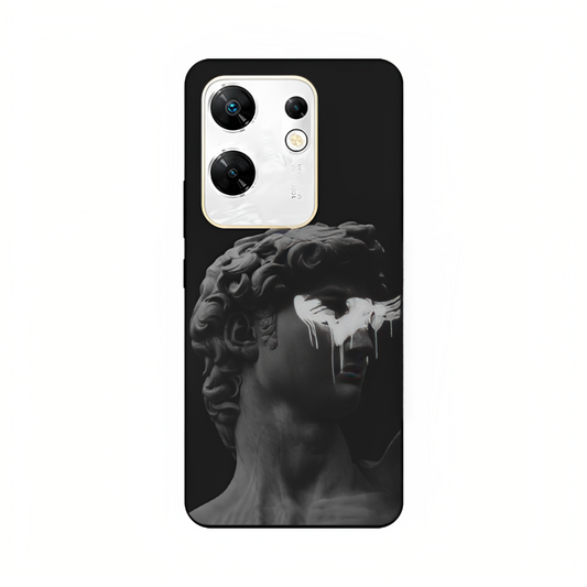 Infinix Zero 30 case featuring 'Even Statues Bleed' Artwork by Libaadah – premium artistic design with metal-glass finish