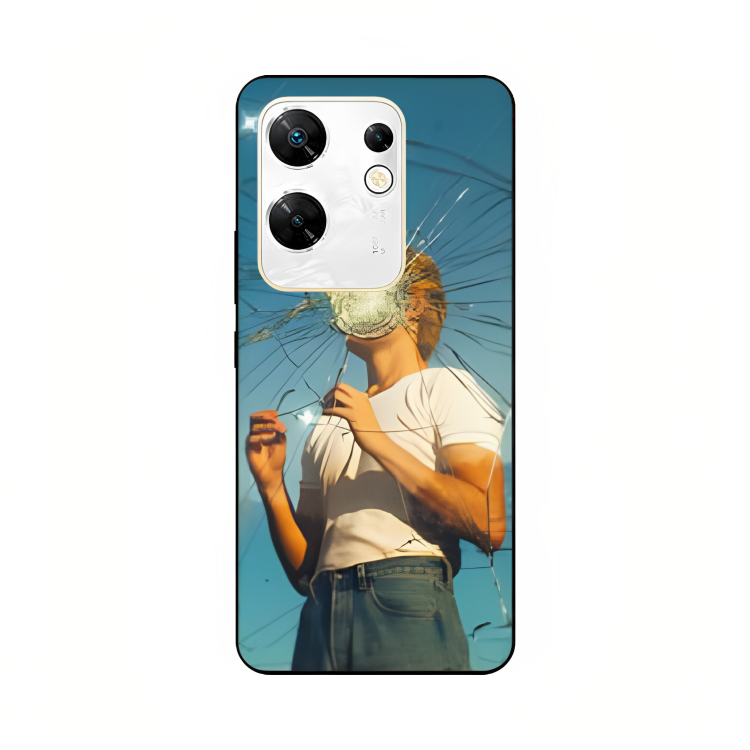 Infinix Zero 30 case featuring 'What' Artwork by Libaadah – premium artistic design with metal-glass finish