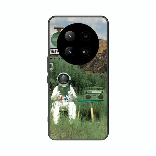 Infinix Zero 40 case featuring 'The Absence Beneath Happiness' Artwork by Libaadah – premium artistic design with metal-glass finish