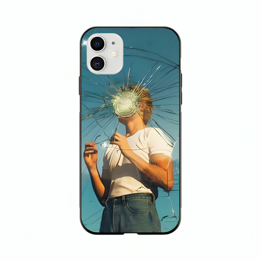 iPhone 12 mini case featuring 'What' Artwork by Libaadah – premium artistic design with metal-glass finish