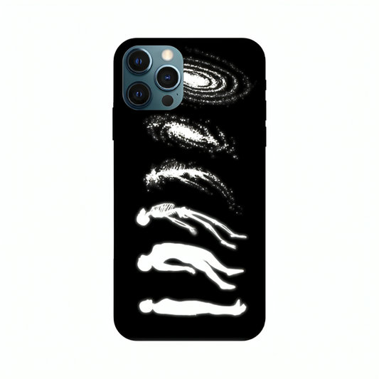 iPhone 12 Pro case featuring 'Stars Made of Endings' Artwork by Libaadah – premium artistic design with metal-glass finish