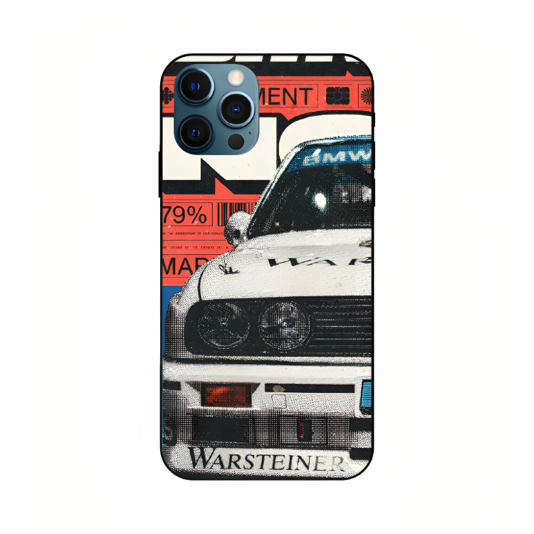 iPhone 12 Pro case featuring 'Time Machine Without Time' Artwork by Libaadah – premium artistic design with metal-glass finish