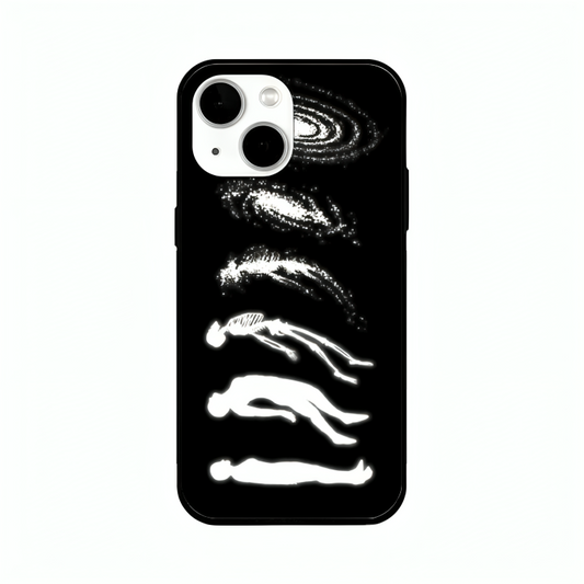 iPhone 13 mini case featuring 'Stars Made of Endings' Artwork by Libaadah – premium artistic design with metal-glass finish